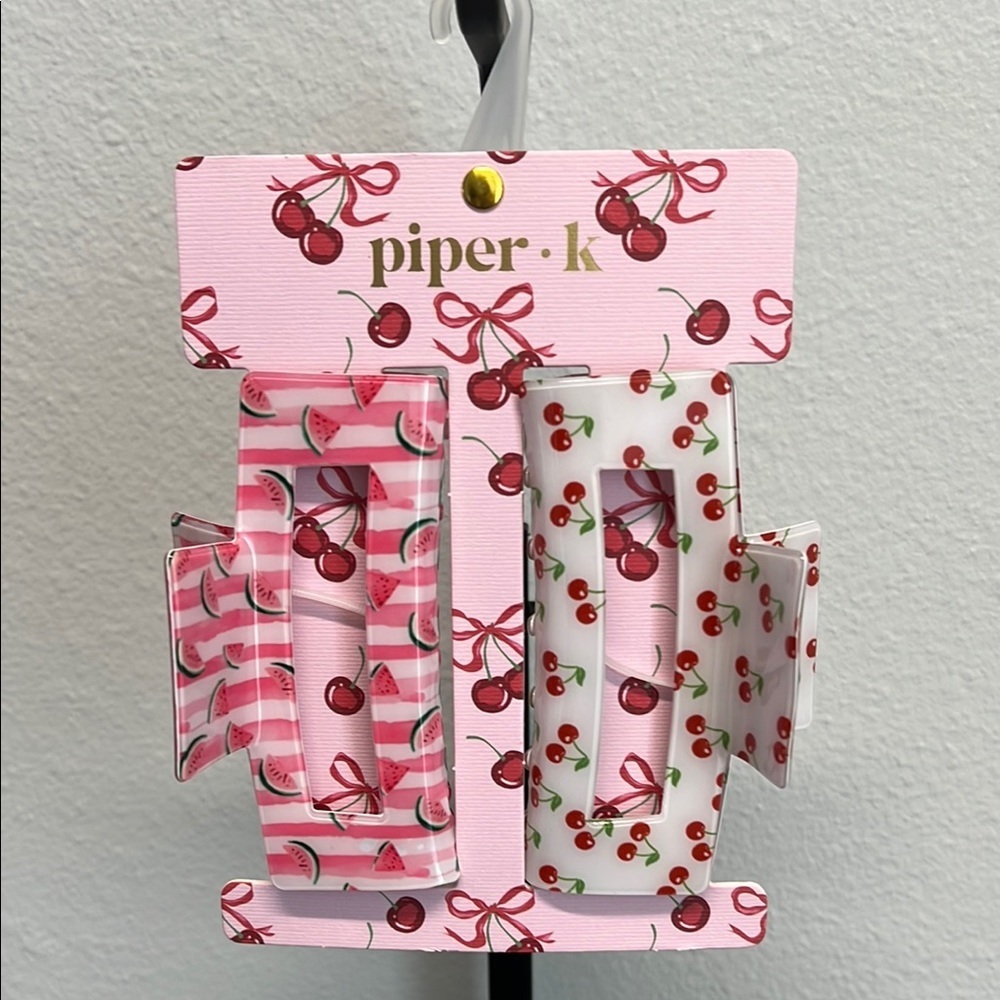 Piper K | Cherry & Watermelon Hair Clips 🍒🍉